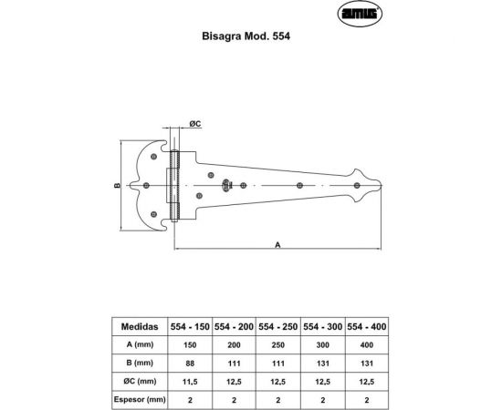 Накладная петля Amig черная 554-400х2 – изображение 4