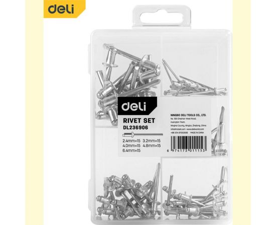 Набор заклепок DELI DL236906 75 шт. 98419 – изображение 6