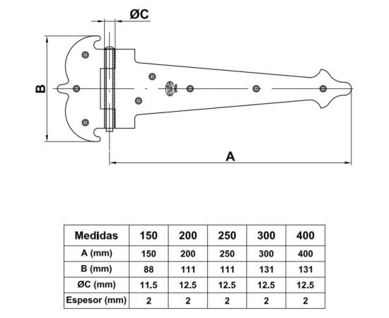 Фигурная петля Amig покрытие антик 554-150А – изображение 6