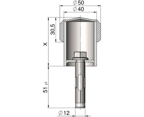 Дверной упор CRIT Уд-П 75/40-Цн 05096 – изображение 8