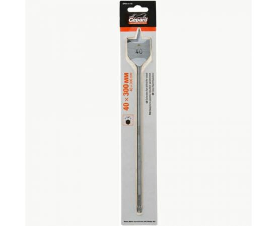Сверло перьевое удлиненное по дереву 40x300 мм Gepard GP0416-40 