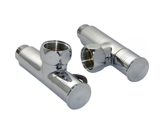 Угловой кран-вентиль SG, ручка колпак, хром, 3/4х1/2 г/ш, 2 шт 8841SCH0405/2 