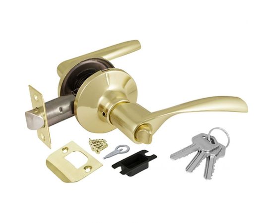 Ручка защелка AJAX 6010 PB-E кл./фик. золото 39515 