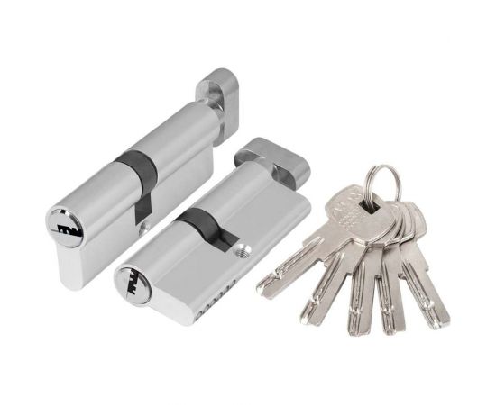 Цилиндровый механизм Ajax AZ202/80 mm (35+10+35), CP хром, 5 кл. 43883 