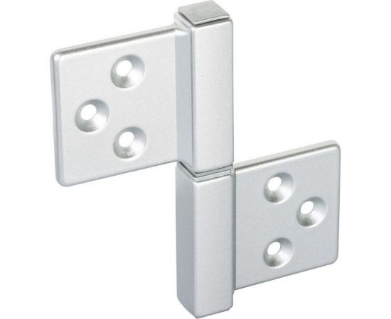 Дверная петля ALDEGHI LUIGI SPA накладная 38х32х12 мм, цвет: матовый хром, к-т: 1 шт. + монтажный набор 143CS032_Q 