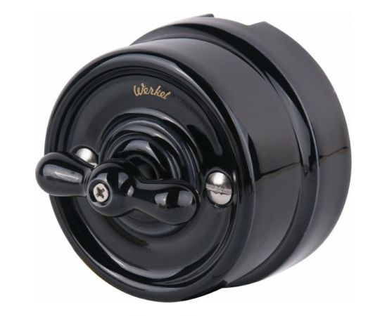 Переключатель одноклавишный W5612008 WERKEL черный Ретро a051454 