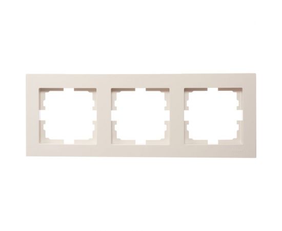 3-ая горизонтальная рамка Lezard VESNA без вставки, крем 742-0300-148 