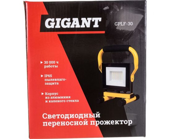 Светодиодный переносной прожектор Gigant IP65 30W 2300Lm 6400K GPLF-30 – изображение 12