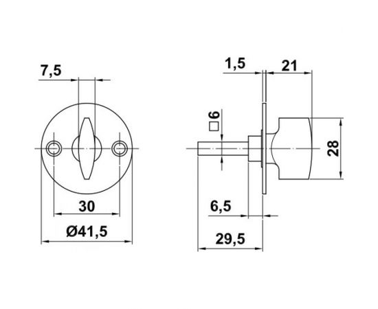 Ручка к задвижке Amig 126, антик 1-42 A – изображение 2