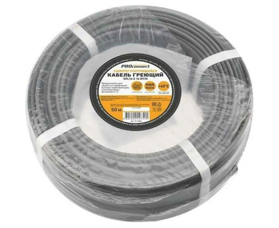 Греющий саморегулирующийся кабель PROCONNECT SRL16-2, неэкранированный, 16 Вт/1 м, 50 м 51-0208 – изображение 2