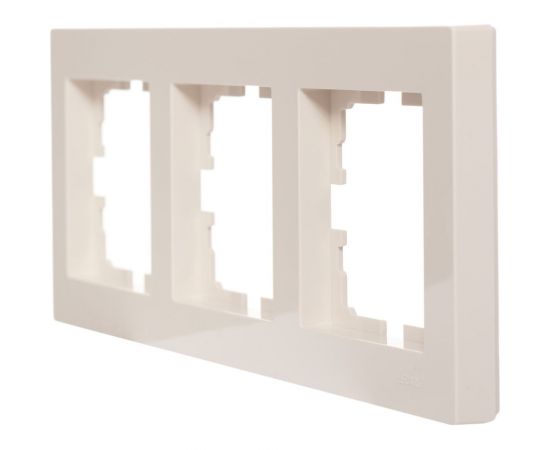3-ая горизонтальная рамка Lezard VESNA без вставки, крем 742-0300-148 – изображение 2