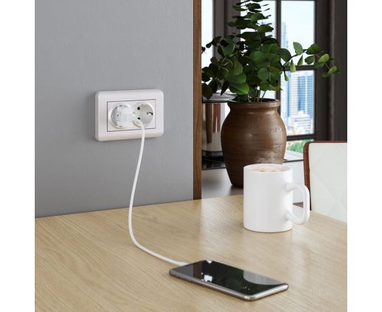 Двойная розетка WERKEL W1172013 с заземлением перламутровый рифленый a051175 – изображение 2