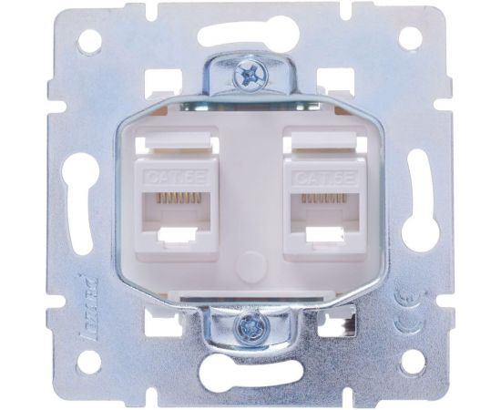 Двойная компьютерная розетка Lezard VESNA белая 742-0288-141 – изображение 3