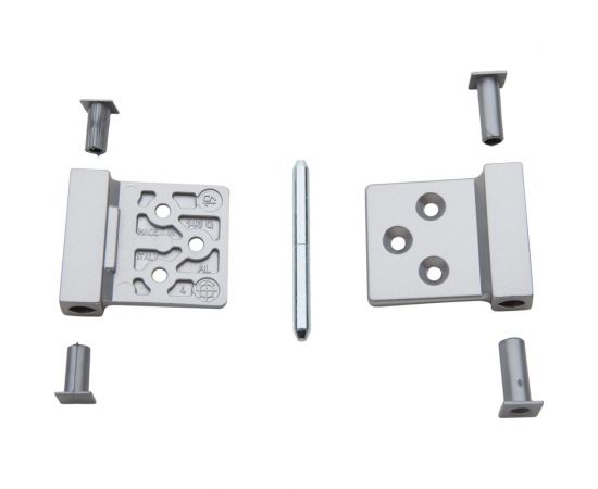Дверная петля ALDEGHI LUIGI SPA накладная 38х32х12 мм, цвет: матовый хром, к-т: 1 шт. + монтажный набор 143CS032_Q – изображение 3