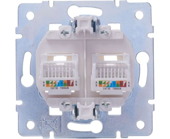 Двойная компьютерная розетка Lezard VESNA белая 742-0288-141 – изображение 4