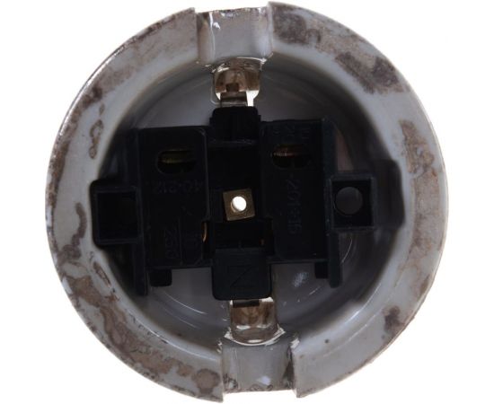 Розетка Retrika, ретро, керамическая, с заземляющим контактом, мрамор RS-80006 – изображение 4
