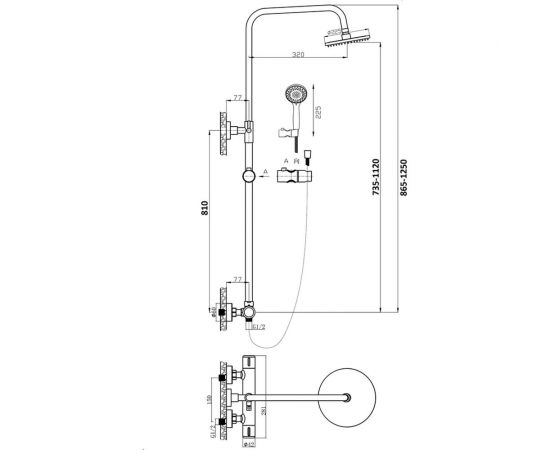 Душевая система с термостатом Agger Thermo хром A2451200 – изображение 7