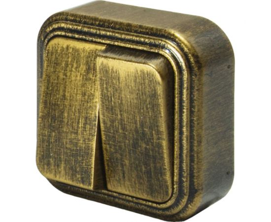 2-клавишный выключатель SVET VA 56-232-Черная Бронза открытой установки EV0316-0008 