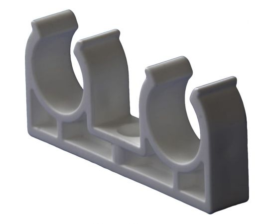 Двойная опора Политэк 20 PPRC серый 9000020020с 