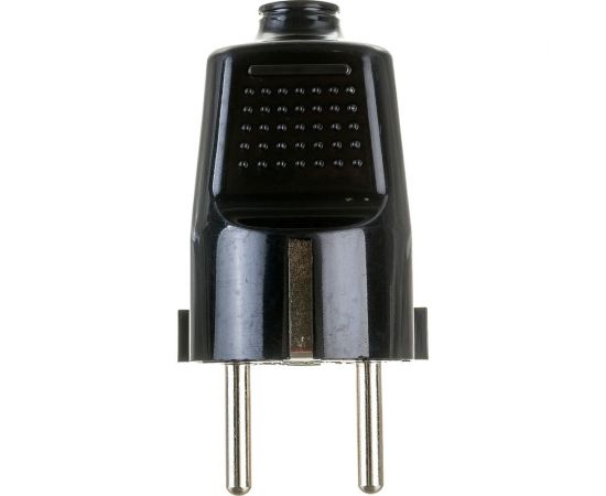 Прямая вилка TDM с заземлением, черная, c перфорацией 10А 250В SQ1806-0198 