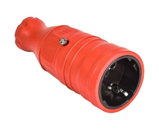 Переносная розетка IEK Omega рбп14-1-0м ip20, красная OM-KR20-16-20-P1-00-K04 