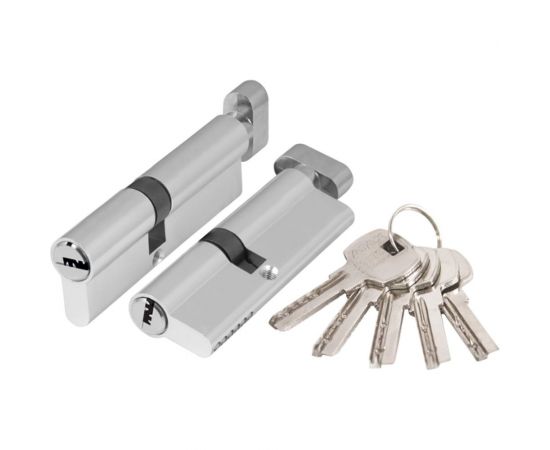 Цилиндровый механизм с вертушкой AJAX AX202/60 mm 25+10+25 CP хром 5 кл. 39867 