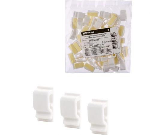 Клипса для кабеля самоклеящаяся тип R 8,5x17 мм (100шт) TDM SQ0516-0402 