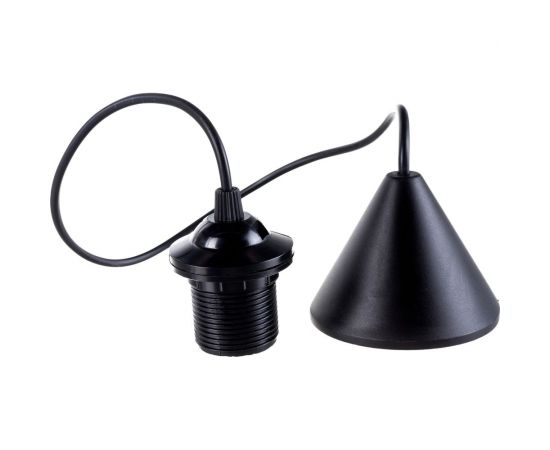 Патрон NE-AD E27 со шнуром для ламп, термопластик, Черный, 1/150, A3102-01 