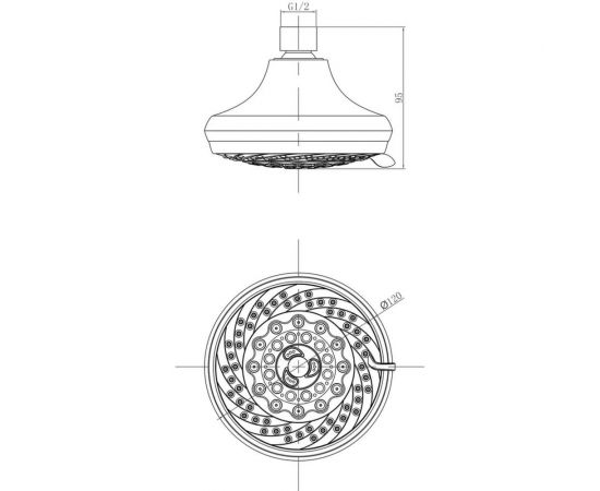 Лейка для верхнего душа Lemark 7-функциональная LM8042C – изображение 2