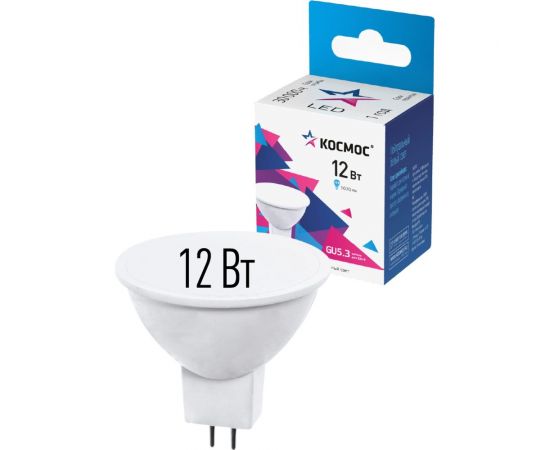 Светодиодная лампа КОСМОС LED JCDR 12Вт 220В GU 5.3 4500K, LkecLED12wJCDRC45 – изображение 2