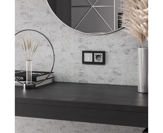 Рамка на 2 поста WERKEL Hammer черный W0022408 a052517 – изображение 2