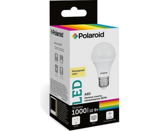 Светодиодная лампа Polaroid 220V A60 10W 4000K E27 1000lm PL-A60100274 – изображение 2