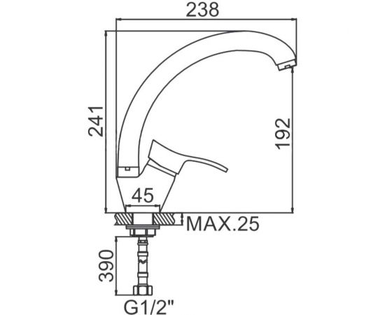 Смеситель для кухни LEDEME картридж 35 мм, с гайкой утка L5914 65713 – изображение 2