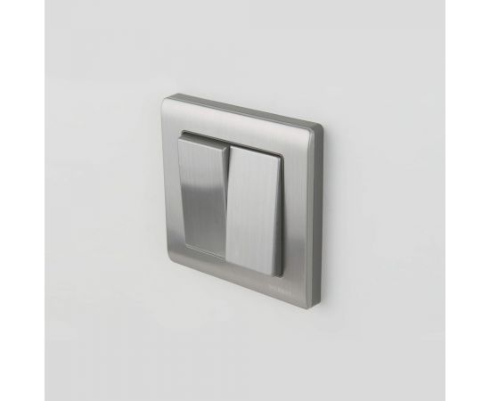 Двухклавишный проходной выключатель WERKEL W1122002 глянцевый никель a051085 – изображение 2