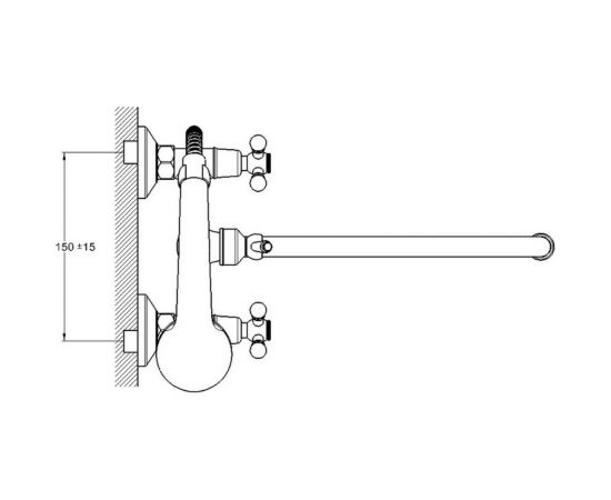 Смеситель для ванны G-lauf с круглым, длинным поворотным изливом 360°, с душевой лейкой, хром QFR7-A827 – изображение 3