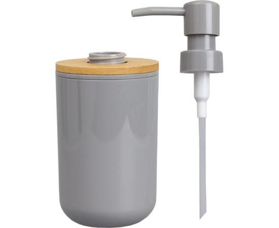 Дозатор для жидкого мыла Аквалиния Gray пластик, бамбук PS0112FA-LD – изображение 3