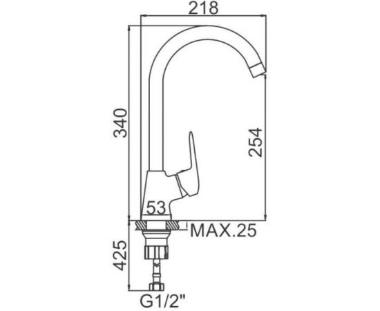 Смеситель для кухни LEDEME L4051 высокий излив 65829 – изображение 5