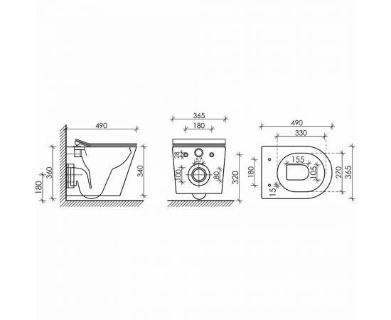 Подвесной унитаз Ceramica Nova Rimless CN3011 – изображение 8