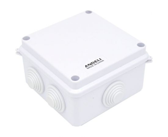 Распаечная коробка ANDELI с крышкой, 150х150х70, 8 входов, IP65 ADL18-603 
