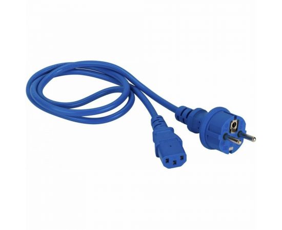 Шнур питания LANMASTER C13-Schuko, 3х0.75, 220В, 10А, синий, 3 метра LAN-PP13/SH-3.0-BL 