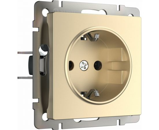 Розетка WERKEL W1171011 с заземлением шампань a050867 