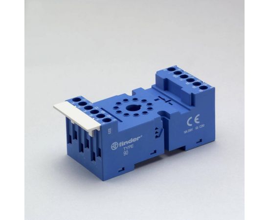 Розетка Finder для реле 60.12 и модулей 99.02, 86.30 с комб конт., с метал фикс, 9002SMA 