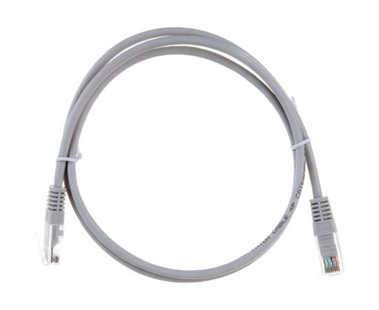 Коммутационный шнур U/UTP 4 пары, Кат.5е Класс D, 100МГц, 2хRJ45/8P8C, T568B, литой, многожильный, PVC нг B, серый, 1м, 10шт NETLAN EC-PC4UD55B-010-GY-10 