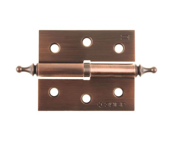 Дверная разъемная петля Зубр Эксперт 1 подшипник цвет старая медь AC правая с крепежом 75x63x2.5 мм 2 шт. 37605-075-6R 