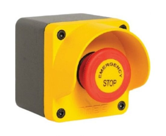 Металлический пост Emas желто-серый с аварийной кнопкой M1C200EE, M1C200EE – изображение 2