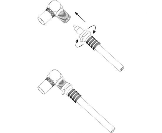 Угловой переходник ЭРА гнездо F - штекер TV, simple RSA041 Б0048298 – изображение 2