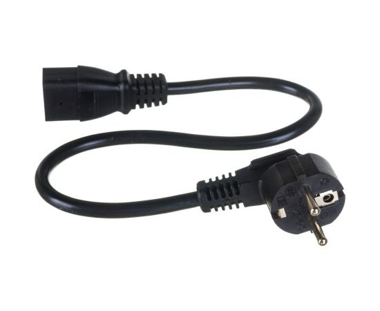 Шнур питания LANMASTER C19-Schuko, 3х1.5, 220В, 16А, черный, 0.5 метра LAN-PP19/SHA-0.5-BK – изображение 2