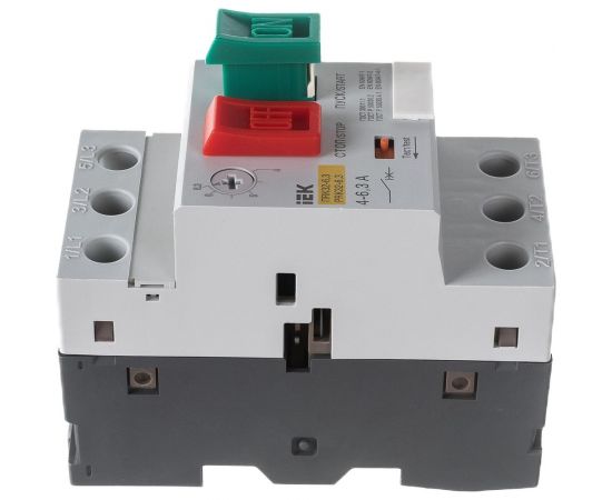 Автоматический выключатель защиты двигателя IEK ПРК 32-6.3, In=6.3A, Ir=4-6.3A, Ue, 660В DMS11-D63 – изображение 2