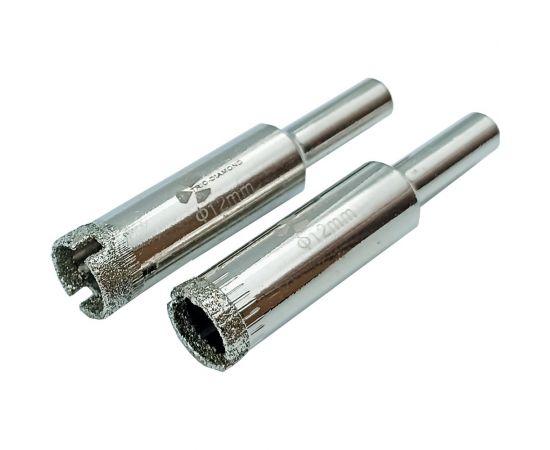Коронка алмазная по керамике и кафелю 12 мм, 2 шт TRIO-DIAMOND 400012 – изображение 3