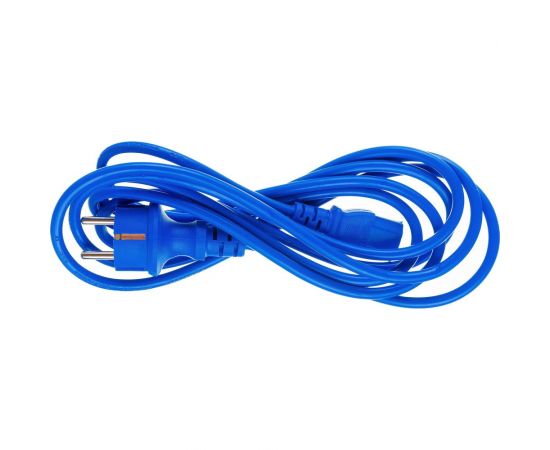 Шнур питания LANMASTER C13-Schuko, 3х0.75, 220В, 10А, синий, 3 метра LAN-PP13/SH-3.0-BL – изображение 3